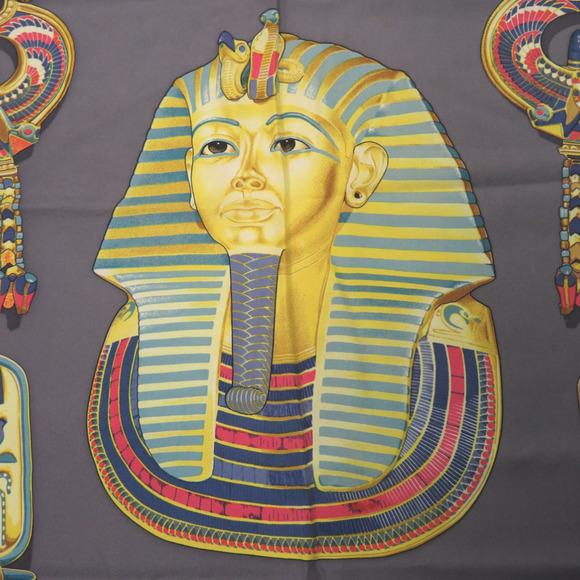 HERMES Gray Silk Scarf - Picture 4 of 5